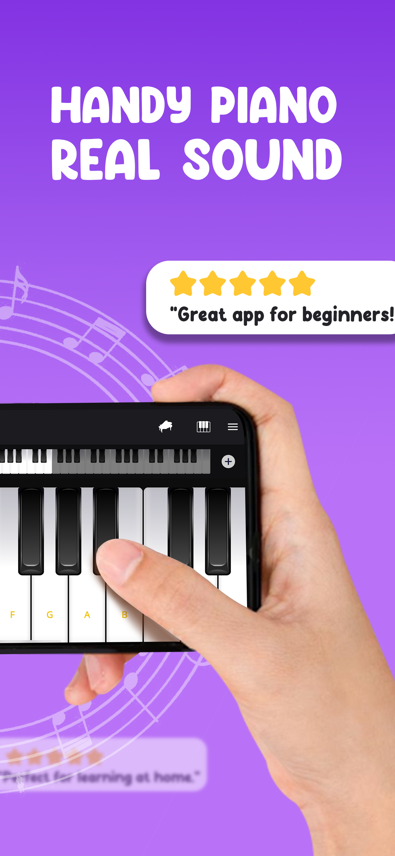 EzPiano screen showing a learning path overview