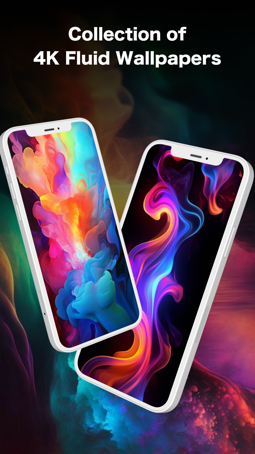 Fluid Wallpaper screen showing interactive touch effects