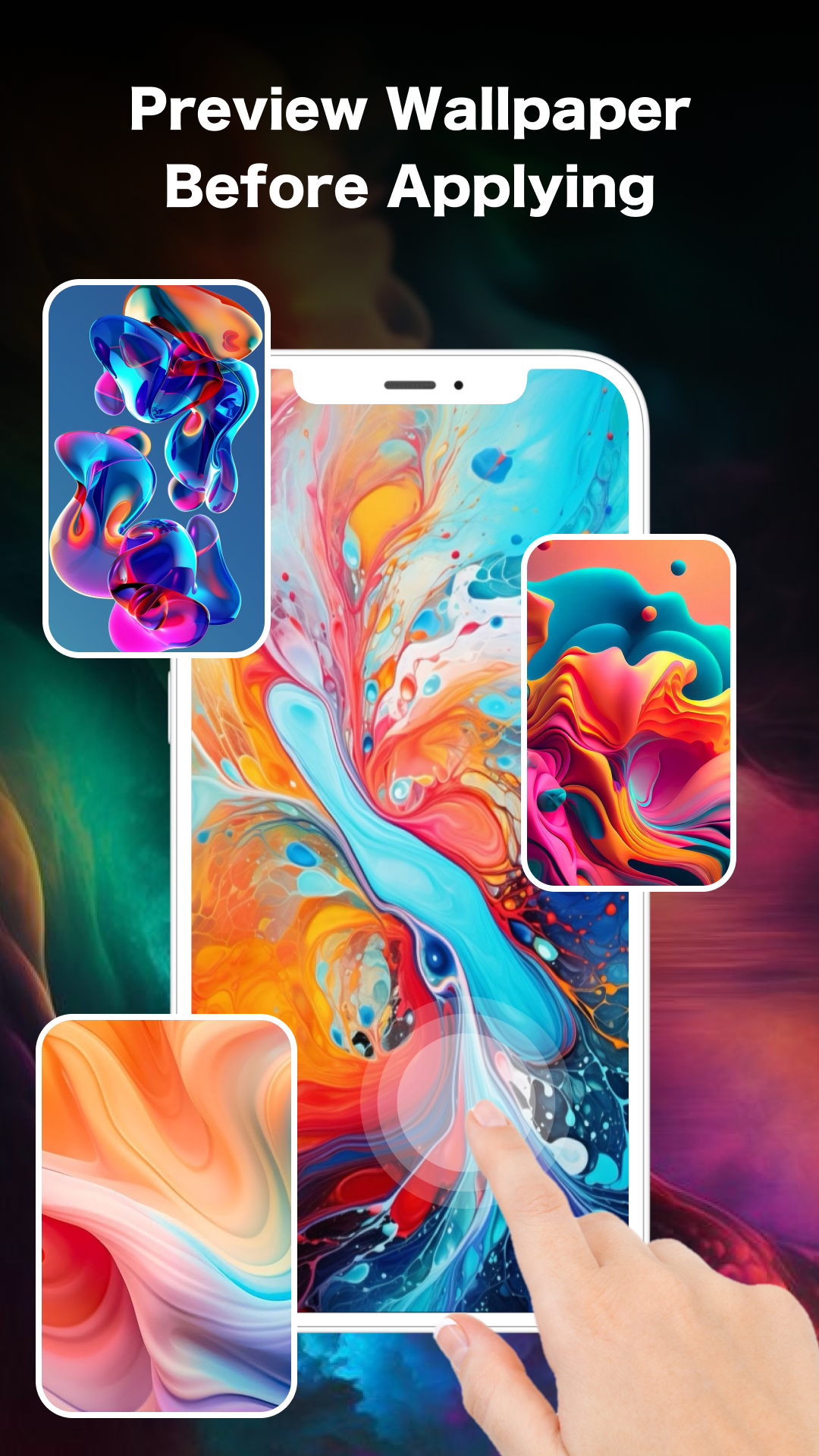 Fluid Wallpaper screen showing fluid wallpaper detail view