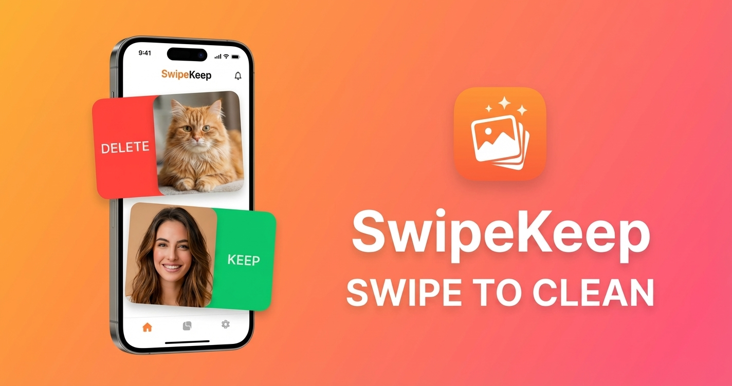 SwipeKeep photo cleanup app preview